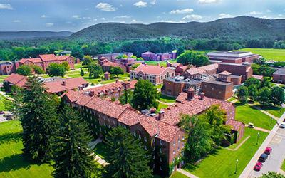 Aerial view of campus